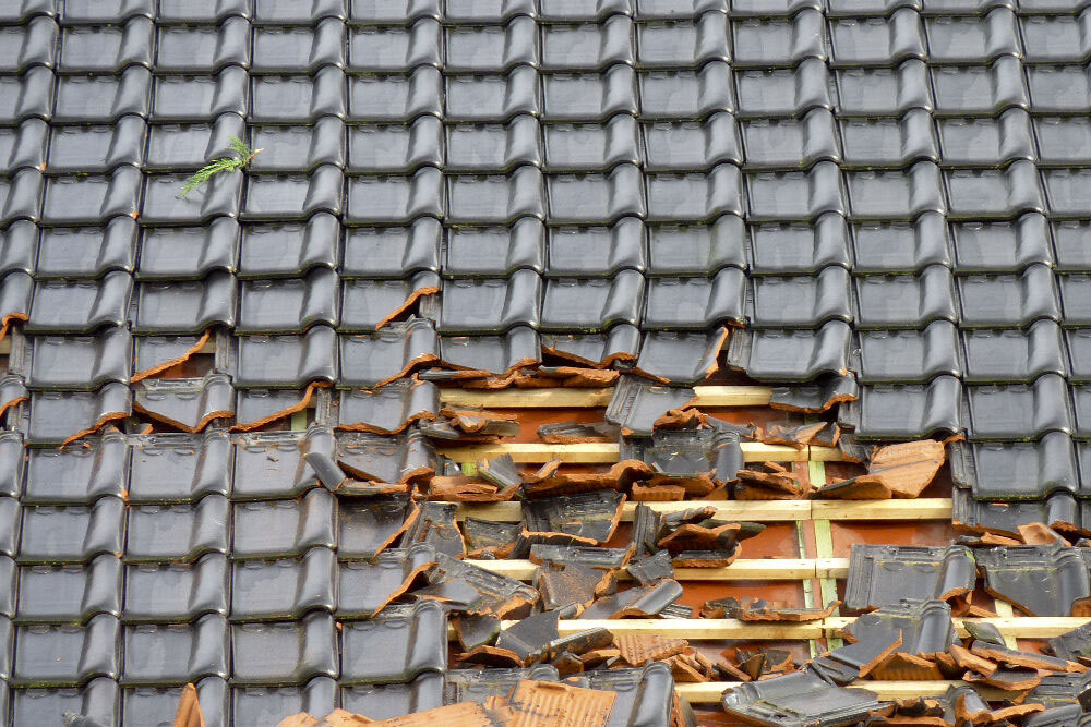 Remplacement de tuiles cassées et recherche de fuite après tempête